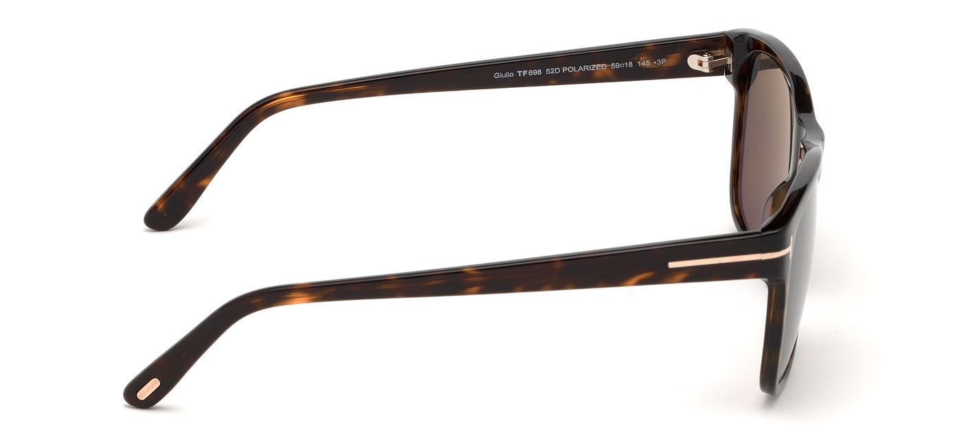 Tom Ford FT0698 Giulio Sunglasses - Dark Havana / Smoke Polarised
