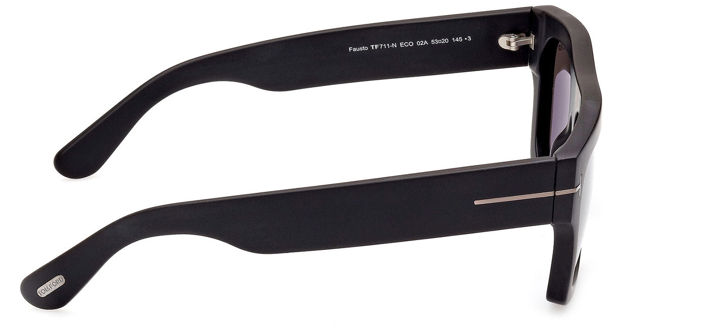 Tom Ford FT0711-N Fausto Sunglasses - Matte Black / Smoke