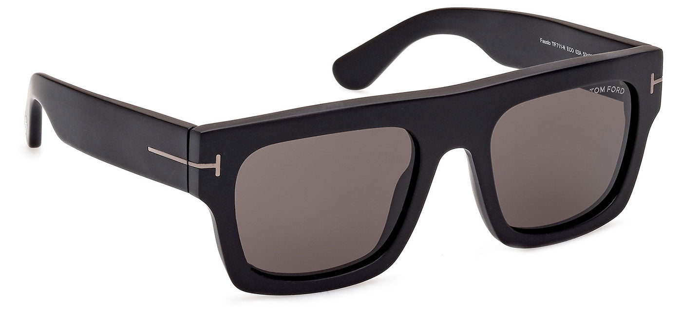 Tom Ford FT0711-N Fausto Sunglasses - Matte Black / Smoke