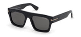 Tom Ford FT0711 Fausto Sunglasses - Shiny Black / Smoke