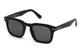 Tom Ford FT0751-N Dax Sunglasses - Shiny Black / Smoke