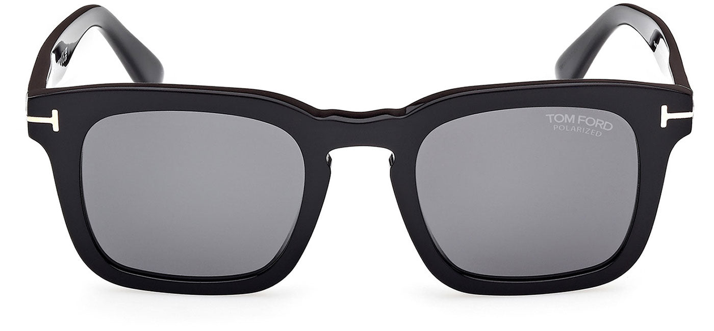 Tom Ford FT0751 Dax Sunglasses - Shiny Black / Smoke Polarised