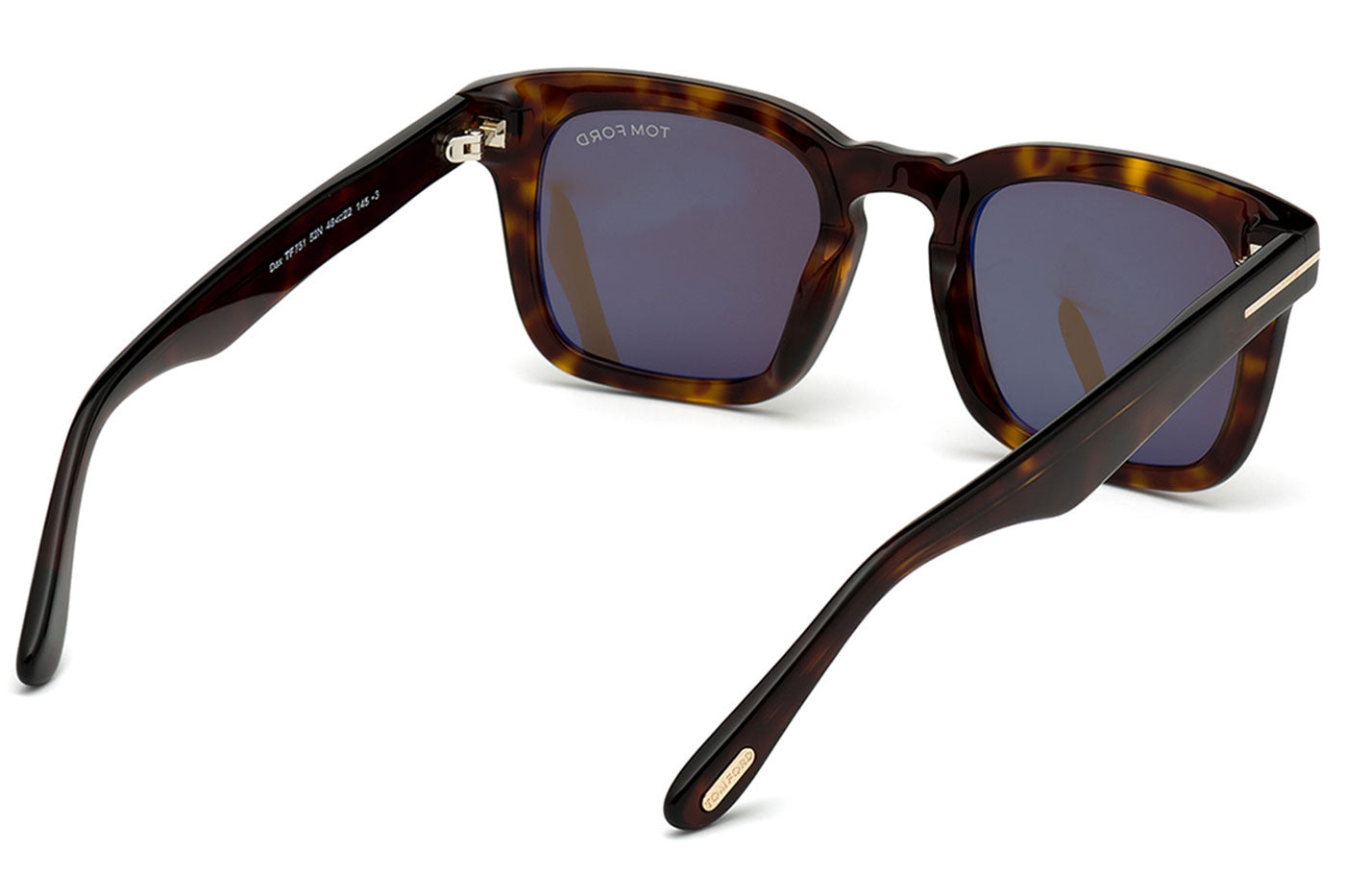 Tom Ford FT0751 Dax Sunglasses - Dark Havana / Green