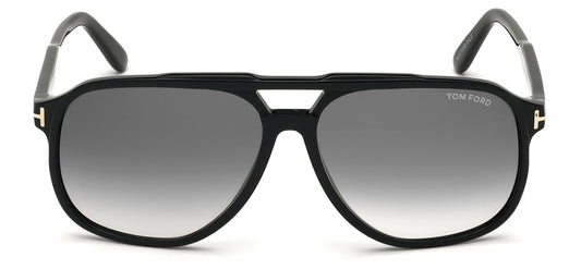 Tom Ford FT0753 Raoul Sunglasses - Shiny Black / Gradient Smoke