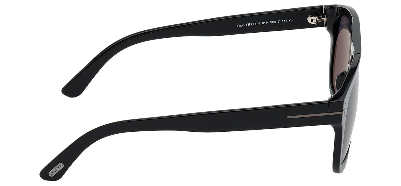 Tom Ford FT0777-N Thor Sunglasses - Shiny Black / Smoke