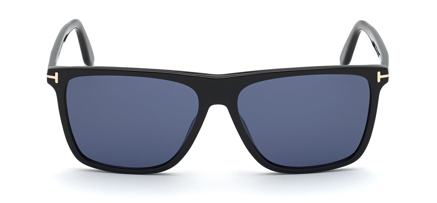 Tom Ford FT0832 Fletcher Sunglasses - Shiny Black / Blue
