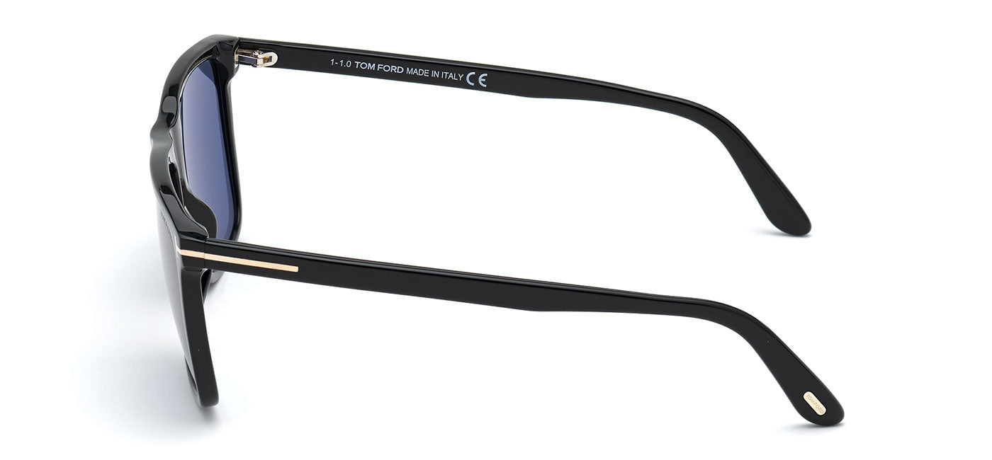 Tom Ford FT0832 Fletcher Sunglasses - Shiny Black / Blue