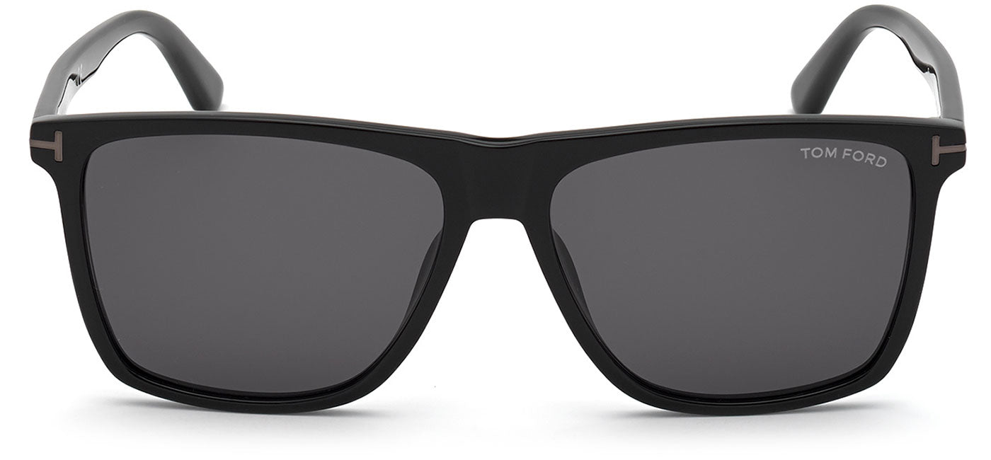 Tom Ford FT0832-N Fletcher Sunglasses - Shiny Black / Smoke