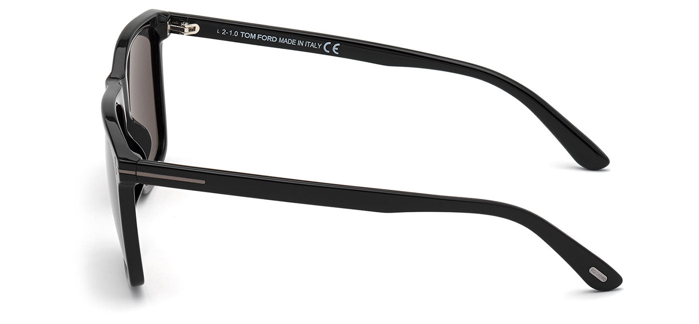 Tom Ford FT0832-N Fletcher Sunglasses - Shiny Black / Smoke