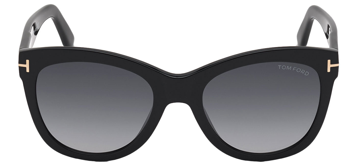 Tom Ford FT0870 Wallace Sunglasses - Shiny Black / Gradient Smoke