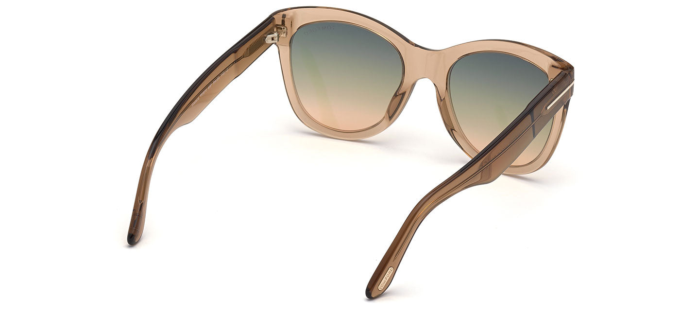 Tom Ford FT0870 Wallace Sunglasses - Shiny Light Brown / Green Gradient