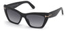 Tom Ford FT0871 Wyatt Sunglasses - Shiny Black / Gradient Smoke