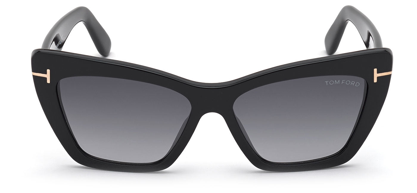 Tom Ford FT0871 Wyatt Sunglasses - Shiny Black / Gradient Smoke