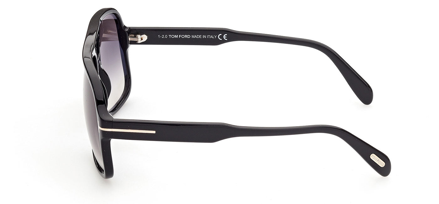 Tom Ford FT0884 Falconer Sunglasses - Shiny Black / Gradient Smoke