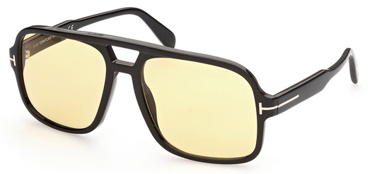 Tom Ford FT0884 Falconer Sunglasses - Shiny Black / Brown