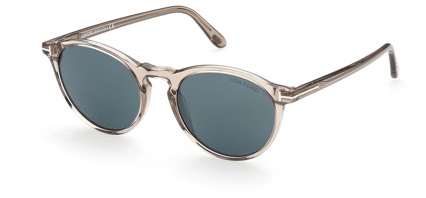 Tom Ford FT0904 Aurele Sunglasses - Shiny Beige / Blue