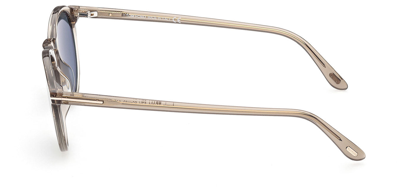 Tom Ford FT0904 Aurele Sunglasses - Shiny Beige / Blue