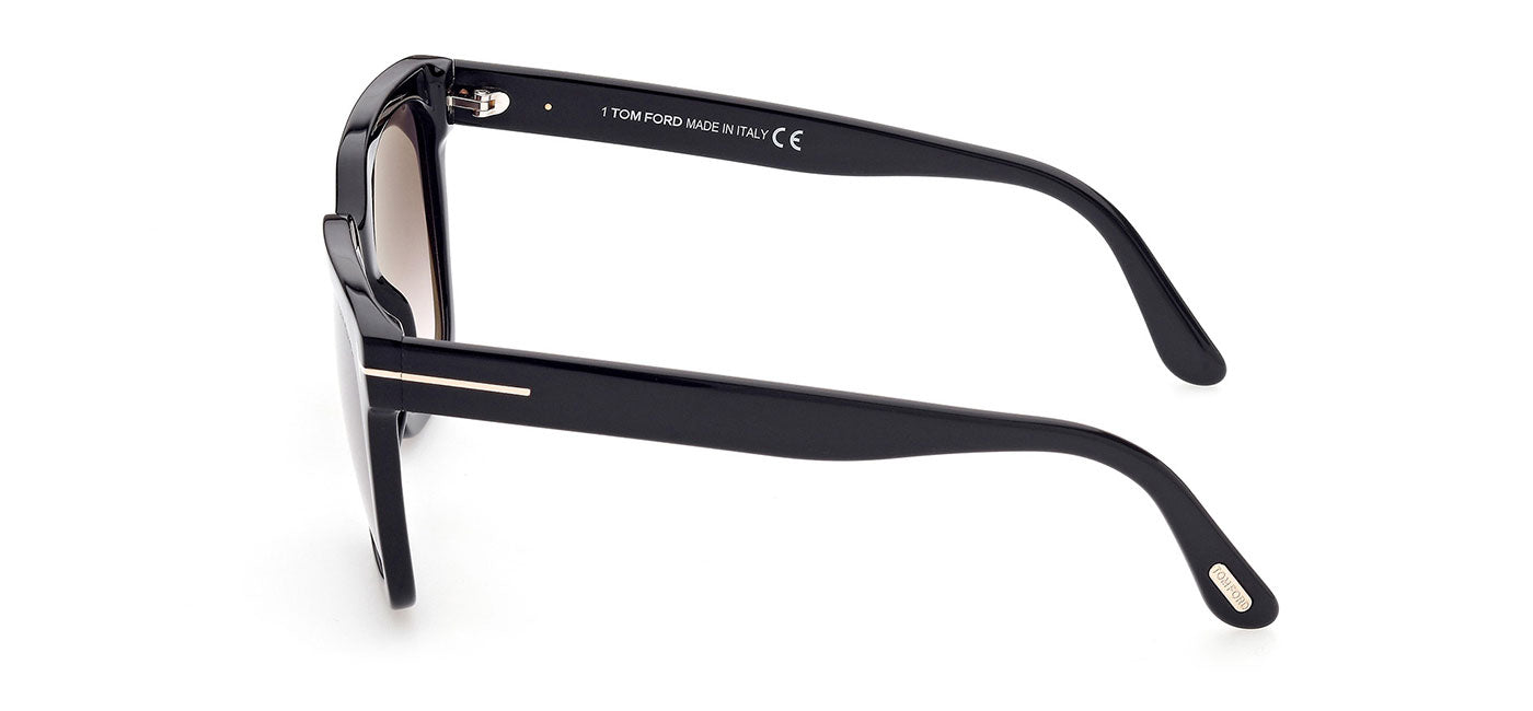 Tom Ford FT0952 Selby Sunglasses - Shiny Black / Gradient Smoke