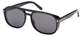 Tom Ford FT1022 Rosco Sunglasses - Shiny Black / Smoke