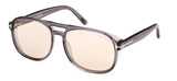 Tom Ford FT1022 Rosco Sunglasses - Shiny Grey / Brown