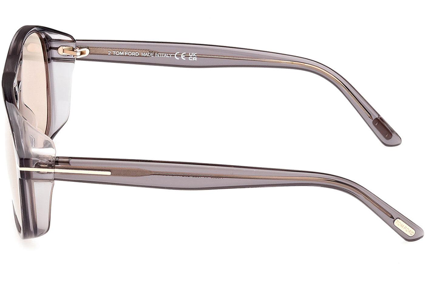 Tom Ford FT1022 Rosco Sunglasses - Shiny Grey / Brown