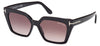 Tom Ford FT1030 Winona Sunglasses - Shiny Black / Violet Gradient