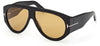 Tom Ford FT1044 Bronson Sunglasses - Shiny Black / Brown