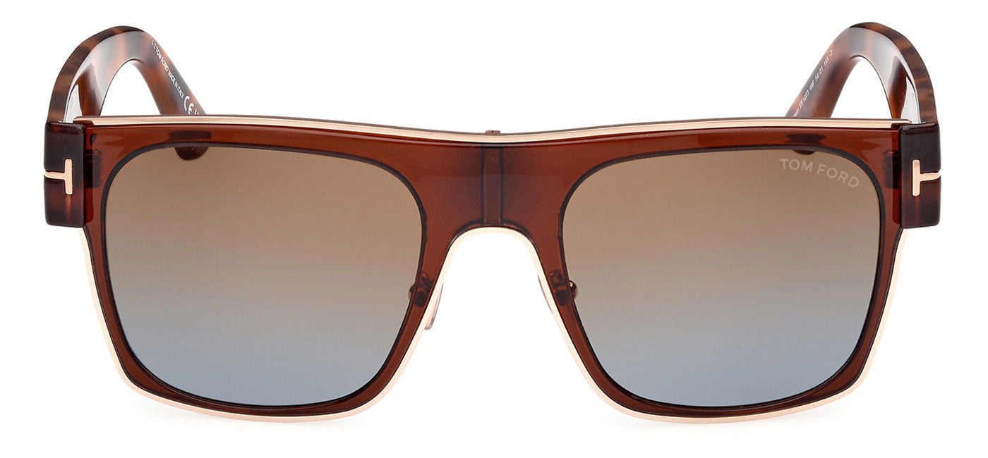 Tom Ford FT1073 Sunglasses - Shiny Dark Brown / Brown Gradient
