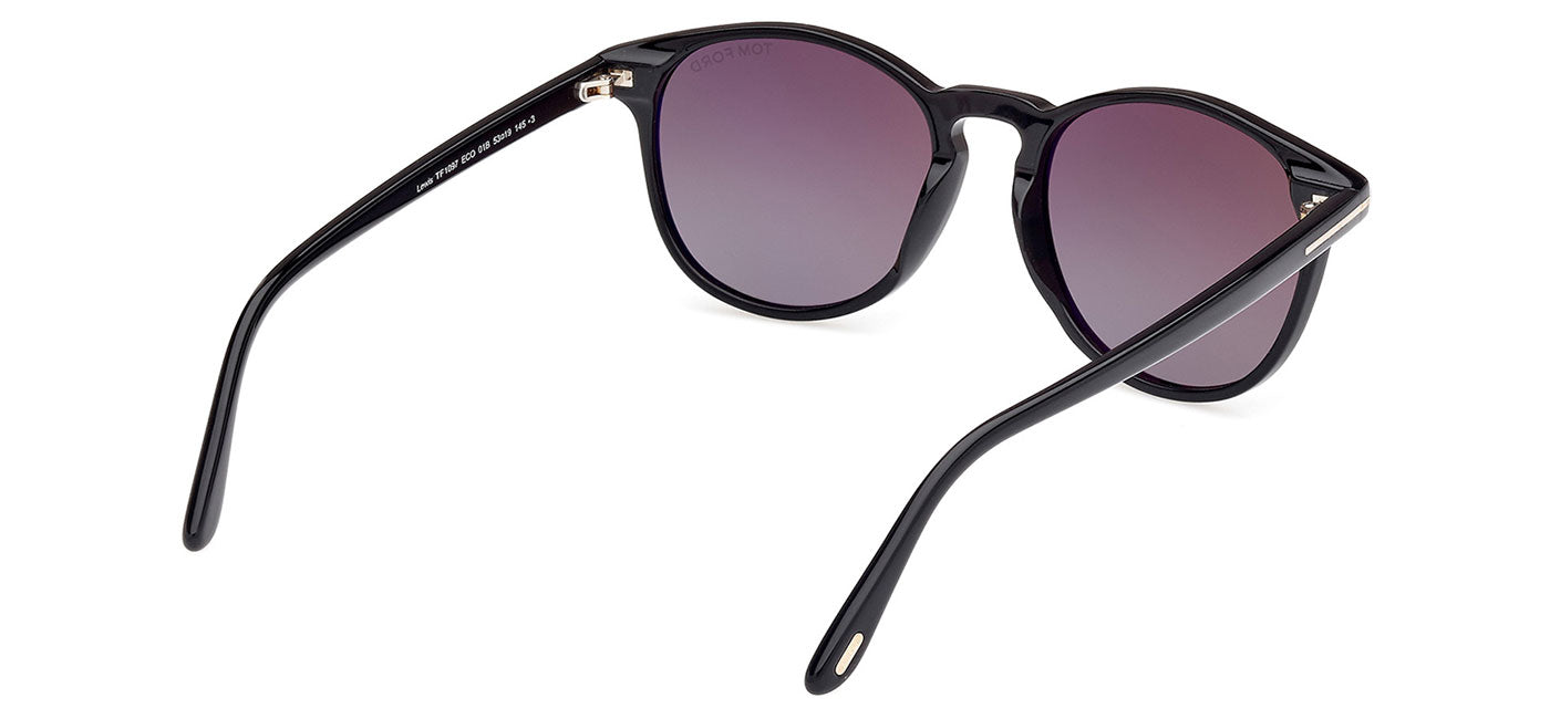 Tom Ford FT1097 Lewis Sunglasses - Shiny Black / Gradient Smoke