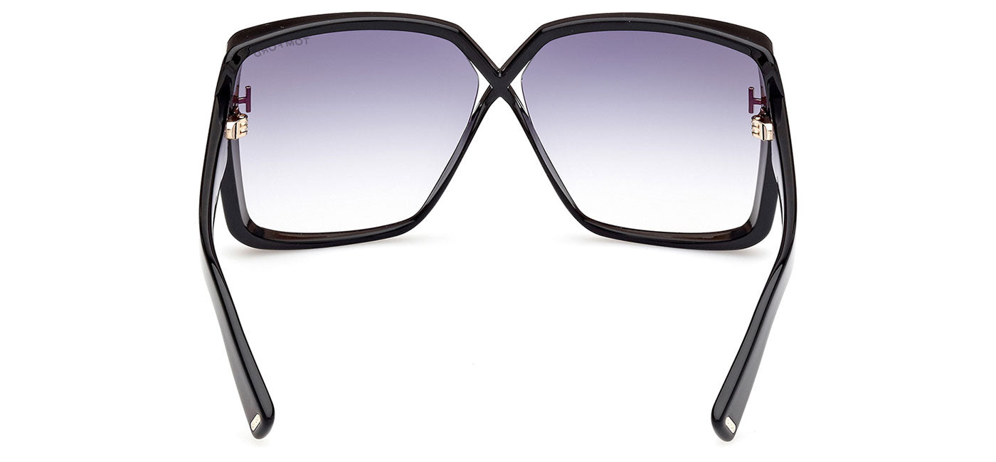 Tom Ford FT1117 Yvonne Sunglasses - Shiny Black / Smoke Gradient