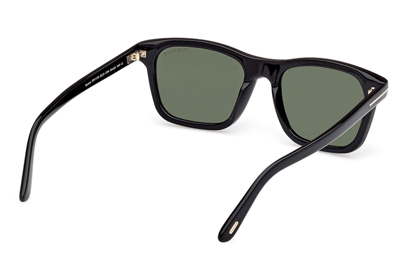 Tom Ford FT1179 Barron Sunglasses - Shiny Black / Green