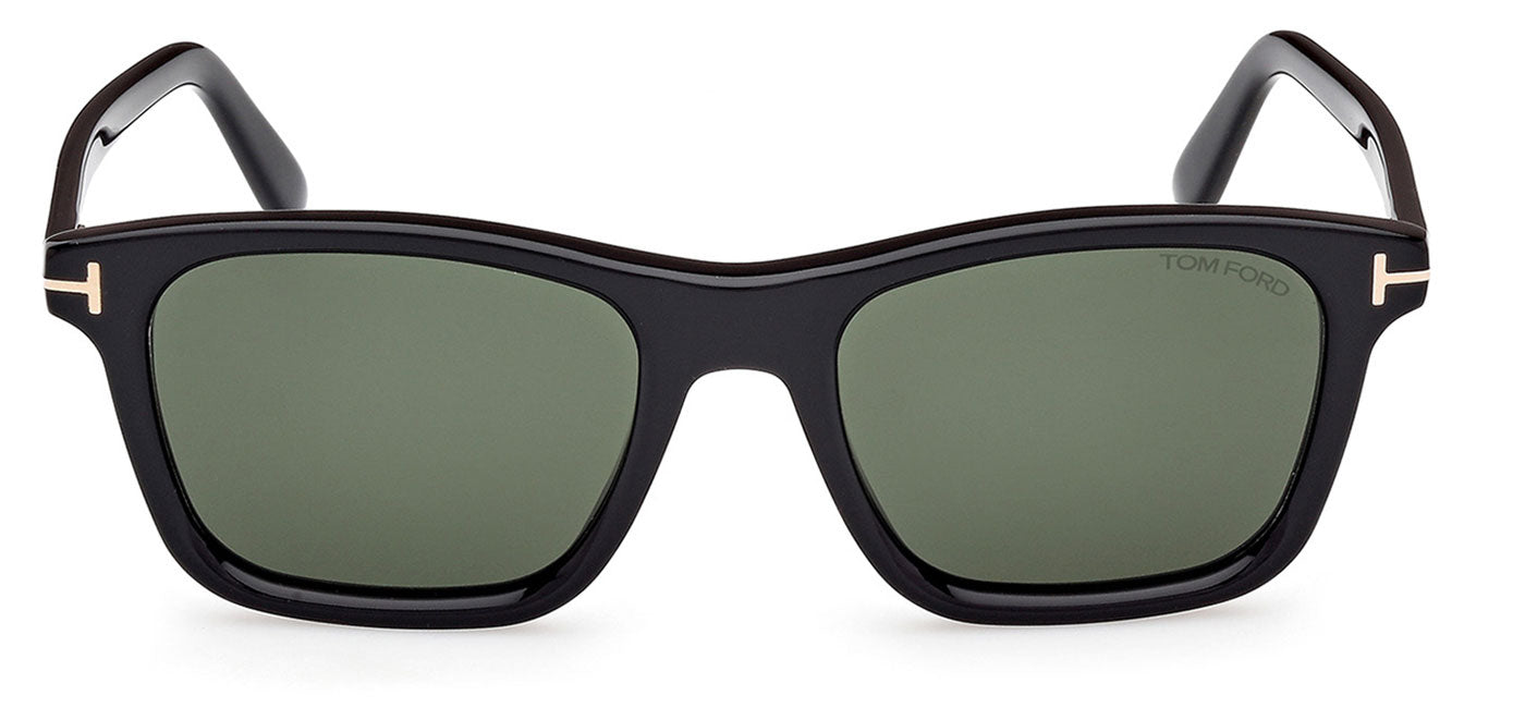 Tom Ford FT1179 Barron Sunglasses - Shiny Black / Green