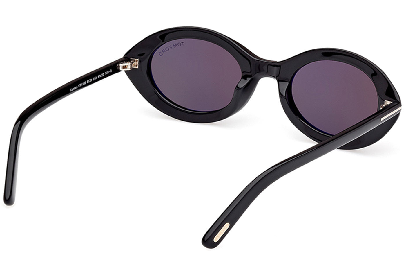 Tom Ford FT1186 Carmen Sunglasses - Shiny Black / Smoke