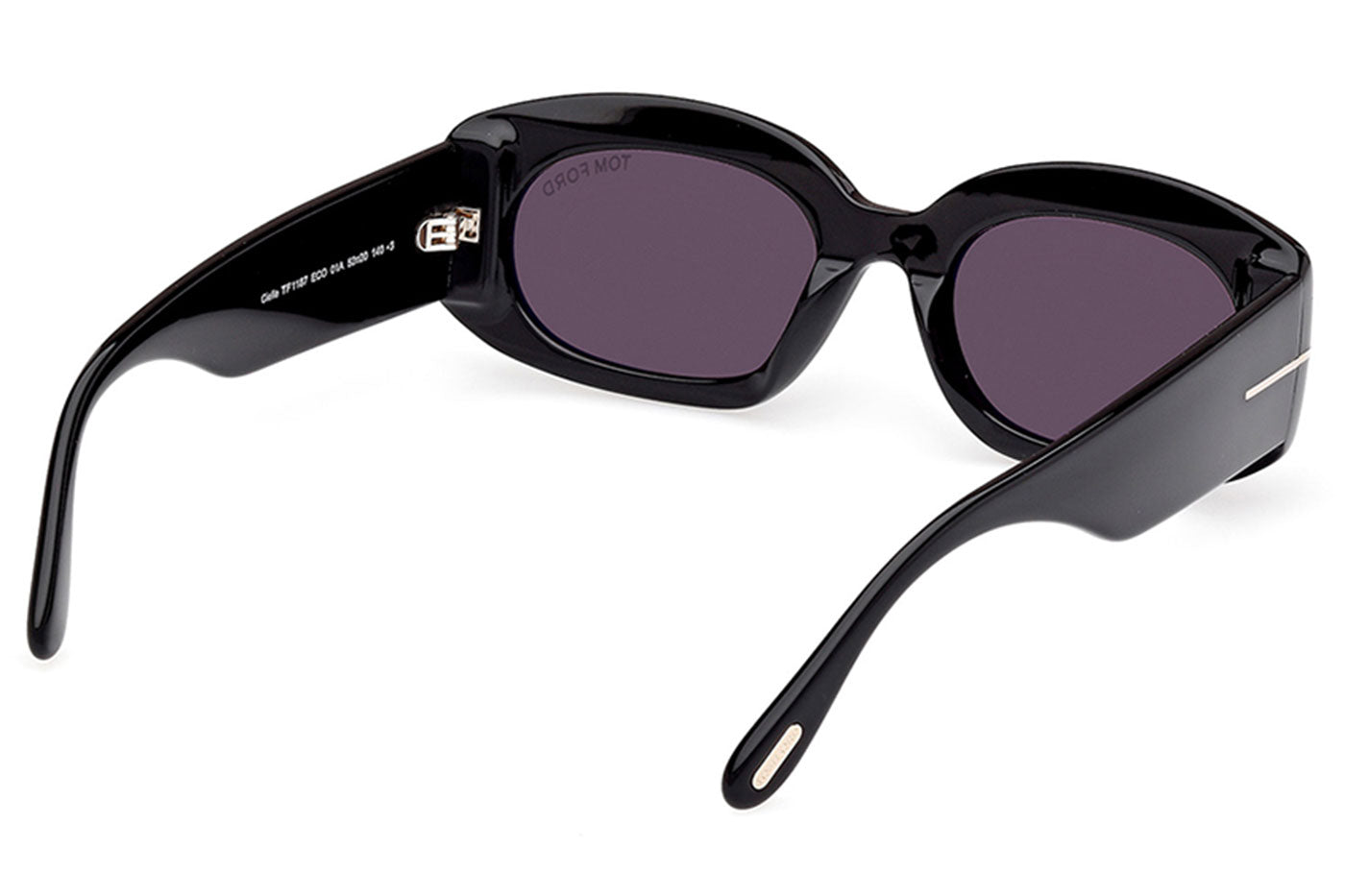 Tom Ford FT1187 Cielle Sunglasses - Shiny Black / Smoke