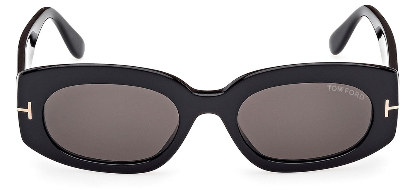 Tom Ford FT1187 Cielle Sunglasses - Shiny Black / Smoke