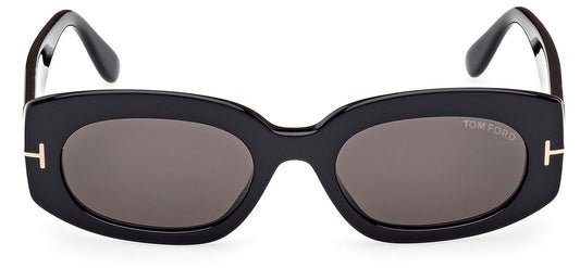 Tom Ford FT1187 Cielle Sunglasses - Shiny Black / Smoke