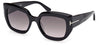 Tom Ford FT1192 Saltzman Sunglasses - Shiny Black / Gradient Smoke