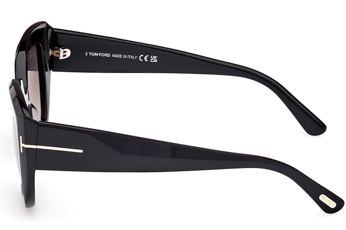 Tom Ford FT1192 Saltzman Sunglasses - Shiny Black / Gradient Smoke