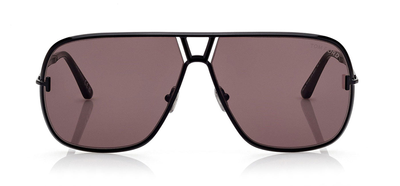 Tom Ford FT1204 Stavros Sunglasses - Shiny Black / Smoke