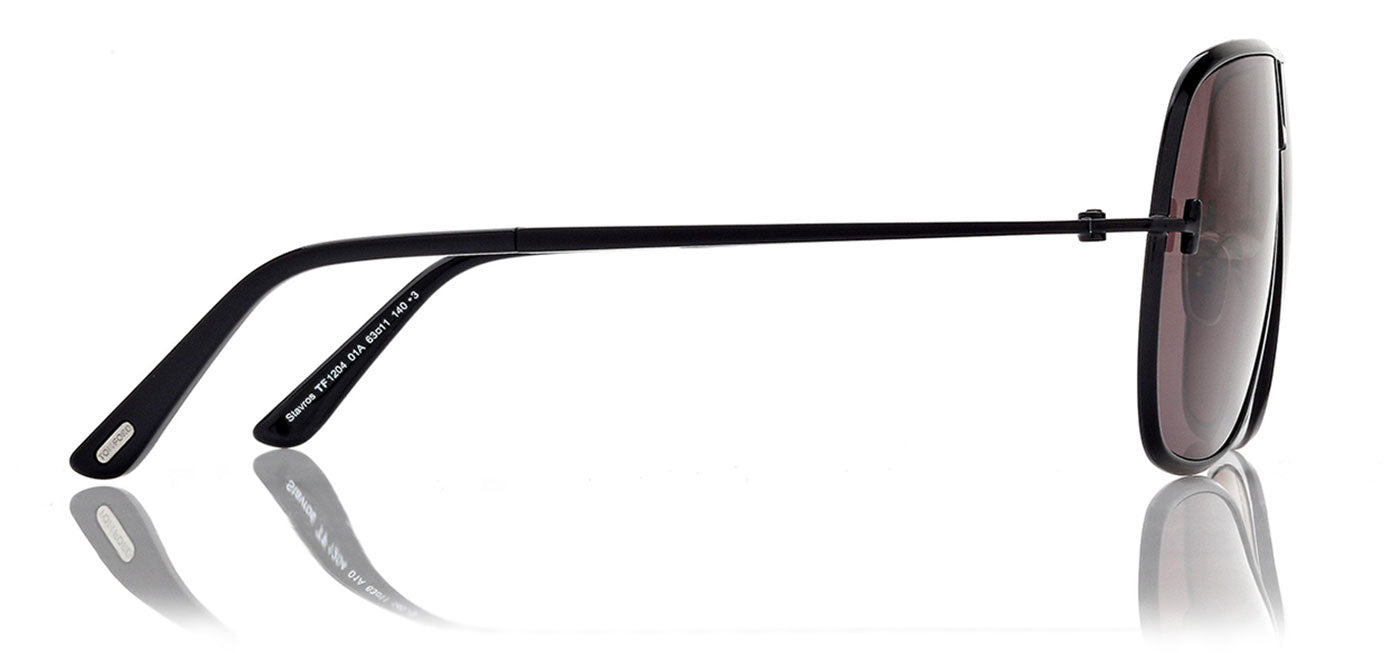 Tom Ford FT1204 Stavros Sunglasses - Shiny Black / Smoke
