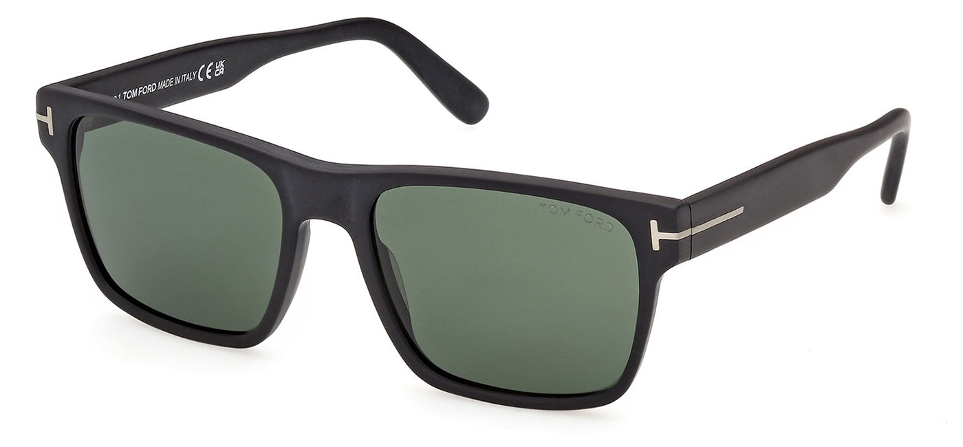 Tom Ford FT1205 Calder Sunglasses - Matte Black / Green