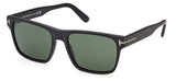 Tom Ford FT1205 Calder Sunglasses - Matte Black / Green