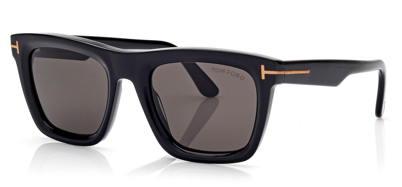 Tom Ford FT1207 Lelio Sunglasses - Shiny Black / Smoke
