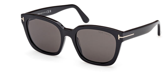 Tom Ford FT1216 Haylay Sunglasses - Shiny Black / Smoke