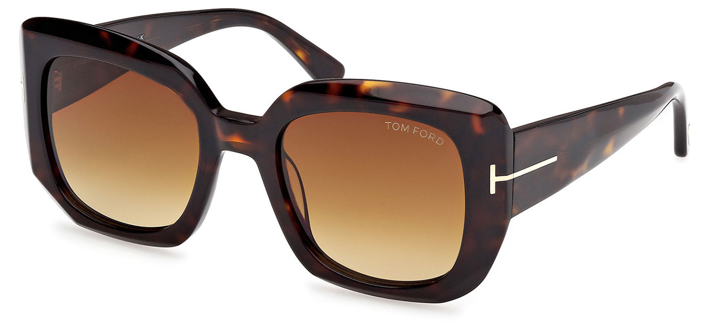 Tom Ford FT1220 Carla-02 Sunglasses - Dark Havana / Gradient Brown
