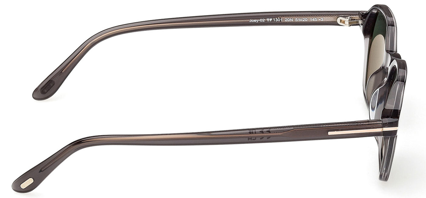 Tom Ford FT1301 Joey-02 Sunglasses - Shiny Grey / Green