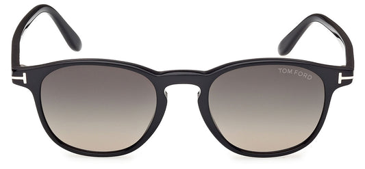 Tom Ford FT1302 Holt-02 Sunglasses - Shiny Black / Smoke Gradient