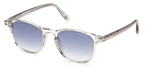 Tom Ford FT1302 Holt-02 Sunglasses - Shiny Grey / Blue Gradient
