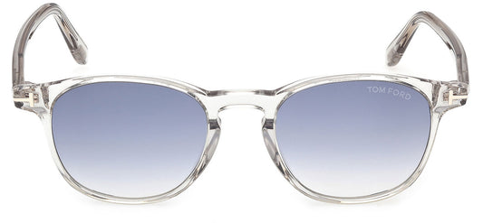 Tom Ford FT1302 Holt-02 Sunglasses - Shiny Grey / Blue Gradient