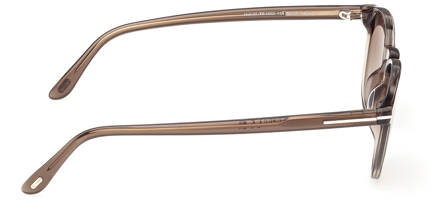 Tom Ford FT1302 Holt-02 Sunglasses - Shiny Brown / Smoke Gradient